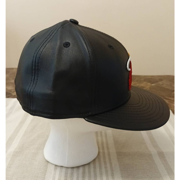 NBA Miami Heat New Era Men's Faux Leather 59FIFTY Fitted Cap 7 3/8 - Picture 6 of 9